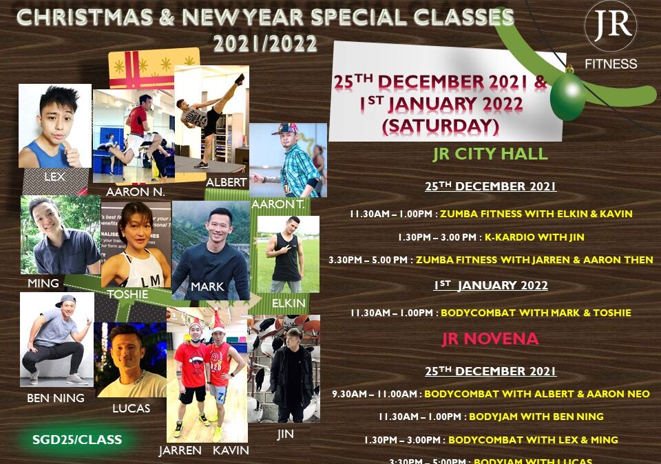Christmas & New Year Holiday Special Class on 25th December 2021 & 1st January 2022!