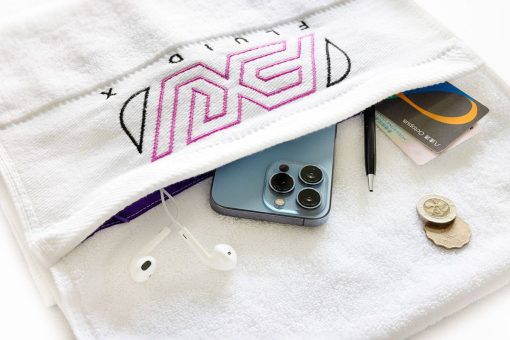 Fluid X - Gym Towel with Zipper Pocket - Image 3