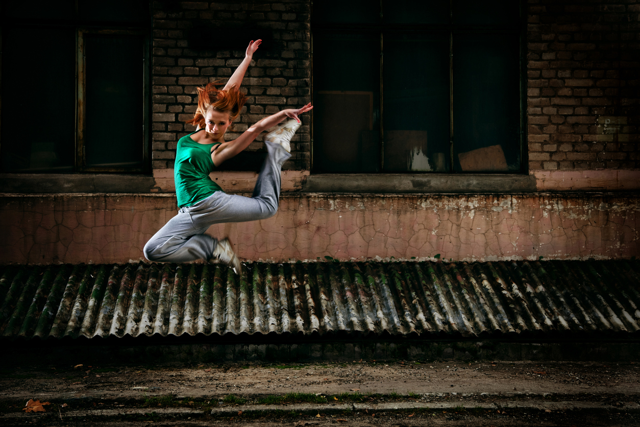 Teenage street dancer