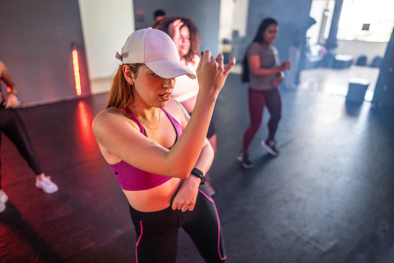 Young woman in a dancing class at a dance studio